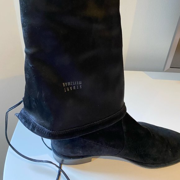 Stuart Weitzman Flat Tie Over the Knee Boots - Picture 3 of 3